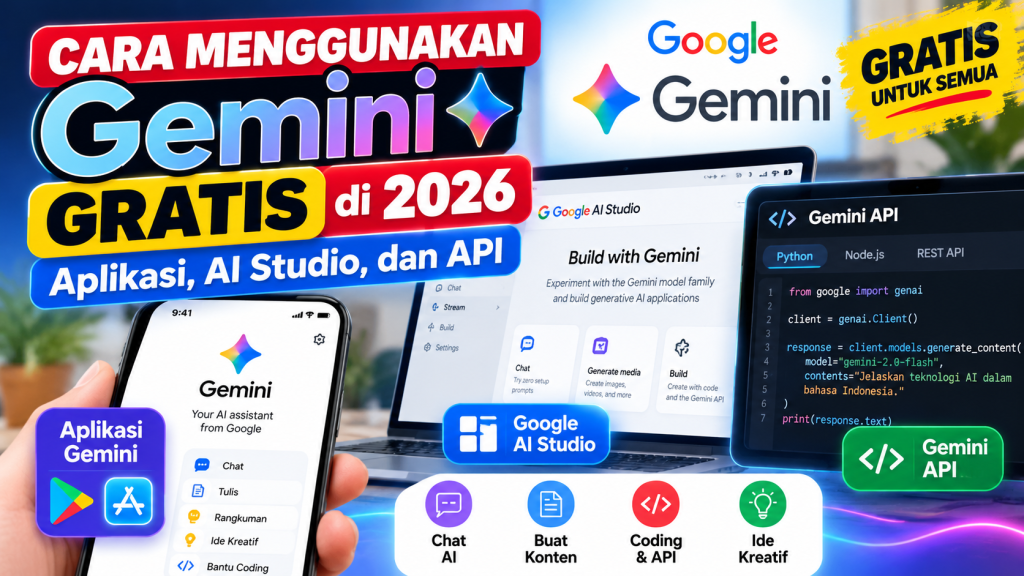 cara menggunakan Gemini gratis