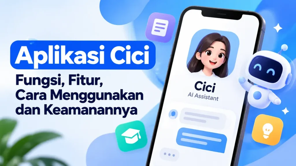 Ilustrasi aplikasi Cici AI, fitur, cara penggunaan, dan keamanan.
